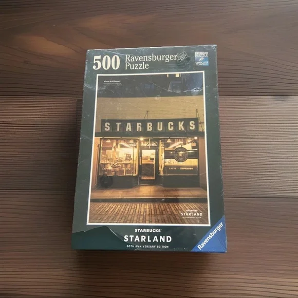 New Starbucks 50th Anniversary Edition 500 Pcs Puzzle Ravensburger Coffee Retro - Picture 1 of 4
